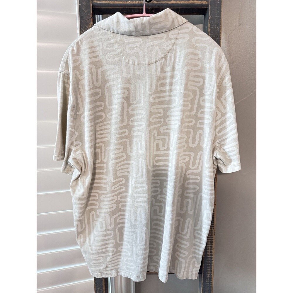 Express Relaxed Polo Shirt Men Med Ivory on Ivory - Picture 2 of 4